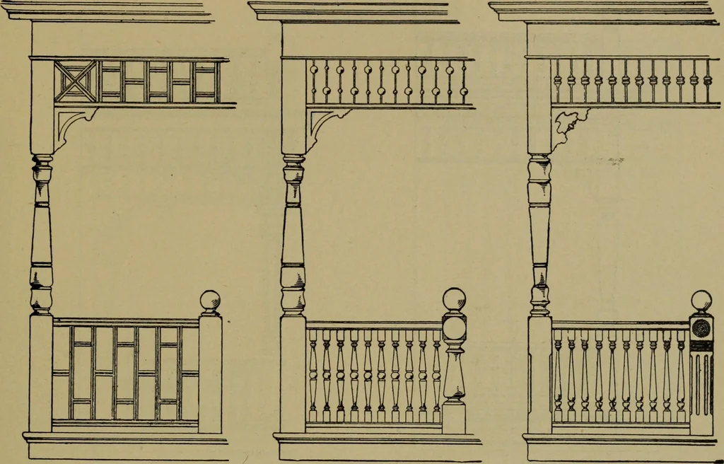 An illustration from Universal design book : containing official list prices of sash, doors and blinds ... official list prices of head, corner and base blocks ... official moulding book ... official list: window glass .., 1908, leaf 220