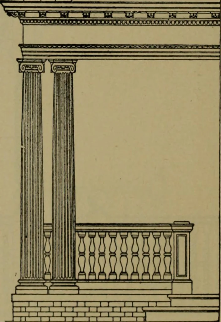 An illustration from Universal design book : containing official list prices of sash, doors and blinds ... official list prices of head, corner and base blocks ... official moulding book ... official list: window glass .., 1908, leaf 221