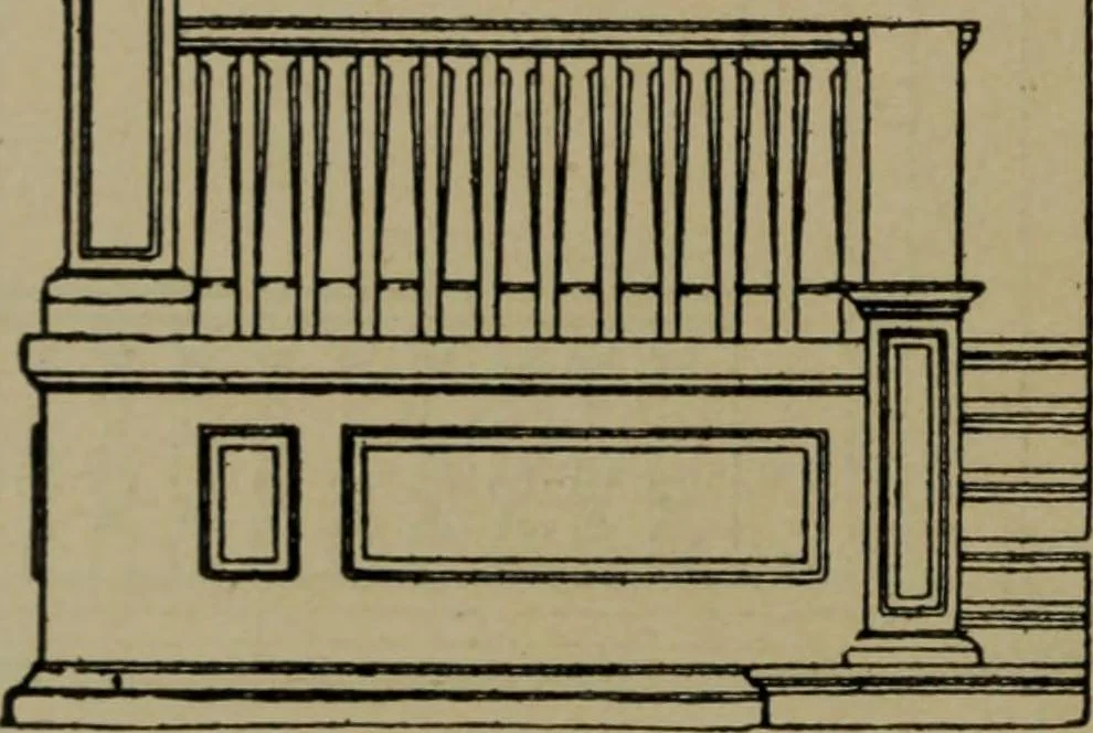 An illustration from Universal design book : containing official list prices of sash, doors and blinds ... official list prices of head, corner and base blocks ... official moulding book ... official list: window glass .., 1908, leaf 223