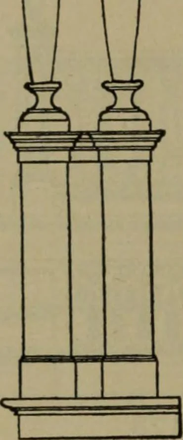 An illustration from Universal design book : containing official list prices of sash, doors and blinds ... official list prices of head, corner and base blocks ... official moulding book ... official list: window glass .., 1908, leaf 225