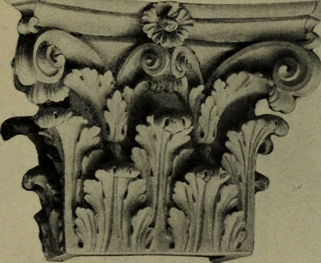 An illustration from Universal design book : containing official list prices of sash, doors and blinds ... official list prices of head, corner and base blocks ... official moulding book ... official list: window glass .., 1908, leaf 232