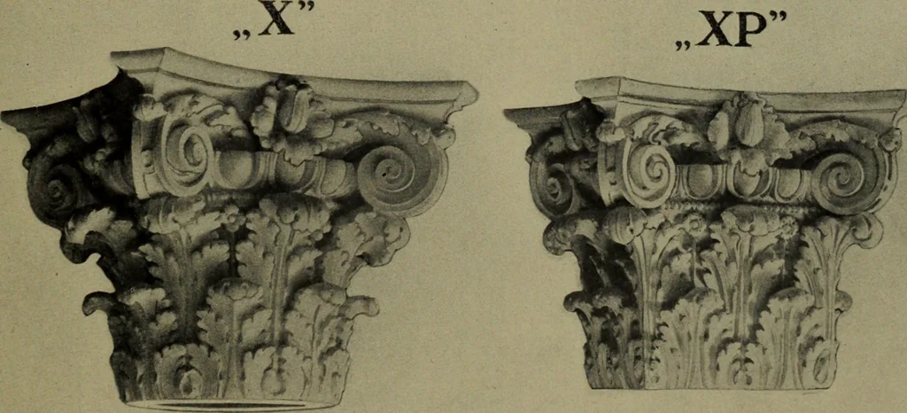 An illustration from Universal design book : containing official list prices of sash, doors and blinds ... official list prices of head, corner and base blocks ... official moulding book ... official list: window glass .., 1908, leaf 232