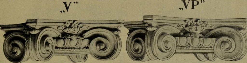 An illustration from Universal design book : containing official list prices of sash, doors and blinds ... official list prices of head, corner and base blocks ... official moulding book ... official list: window glass .., 1908, leaf 234