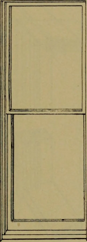 An illustration from Universal design book : containing official list prices of sash, doors and blinds ... official list prices of head, corner and base blocks ... official moulding book ... official list: window glass .., 1908, leaf 254