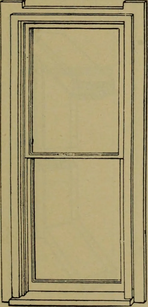 An illustration from Universal design book : containing official list prices of sash, doors and blinds ... official list prices of head, corner and base blocks ... official moulding book ... official list: window glass .., 1908, leaf 254
