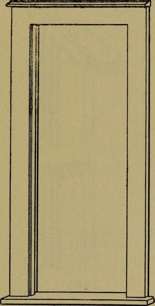 An illustration from Universal design book : containing official list prices of sash, doors and blinds ... official list prices of head, corner and base blocks ... official moulding book ... official list: window glass .., 1908, leaf 256