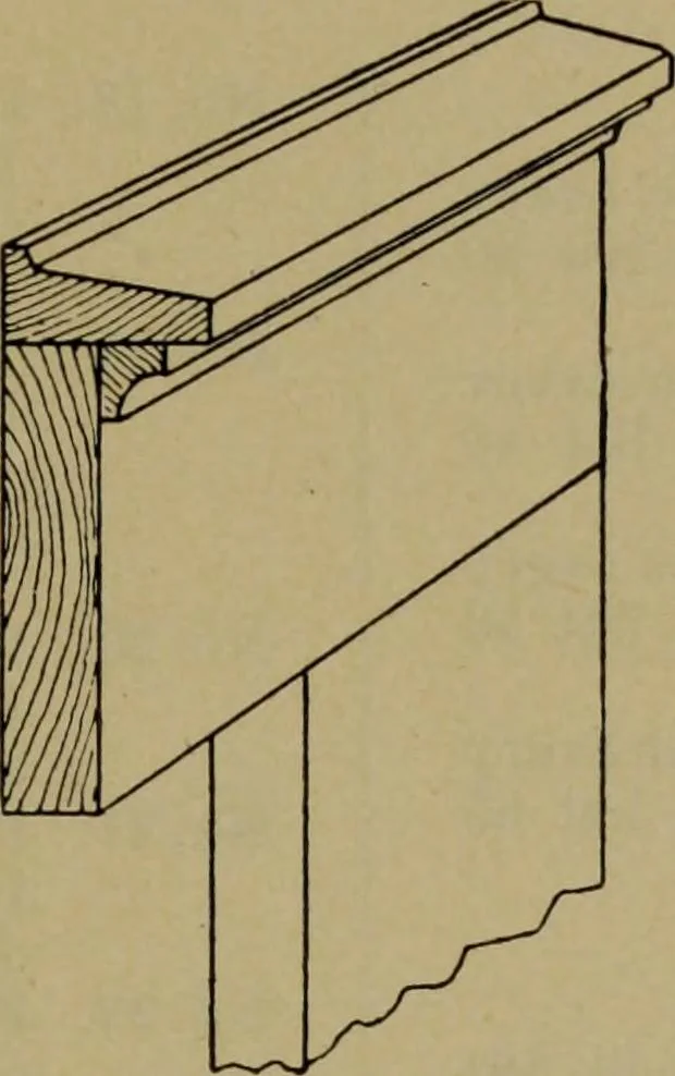 An illustration from Universal design book : containing official list prices of sash, doors and blinds ... official list prices of head, corner and base blocks ... official moulding book ... official list: window glass .., 1908, leaf 258