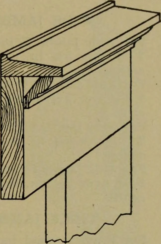 An illustration from Universal design book : containing official list prices of sash, doors and blinds ... official list prices of head, corner and base blocks ... official moulding book ... official list: window glass .., 1908, leaf 258