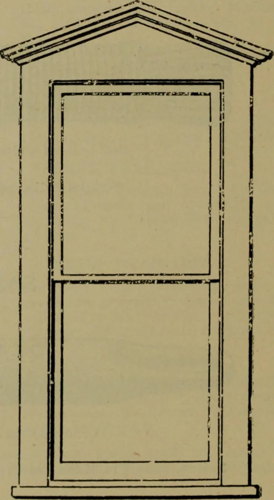 An illustration from Universal design book : containing official list prices of sash, doors and blinds ... official list prices of head, corner and base blocks ... official moulding book ... official list: window glass .., 1908, leaf 261