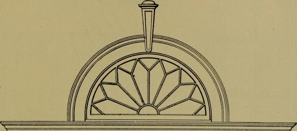 An illustration from Universal design book : containing official list prices of sash, doors and blinds ... official list prices of head, corner and base blocks ... official moulding book ... official list: window glass .., 1908, leaf 264