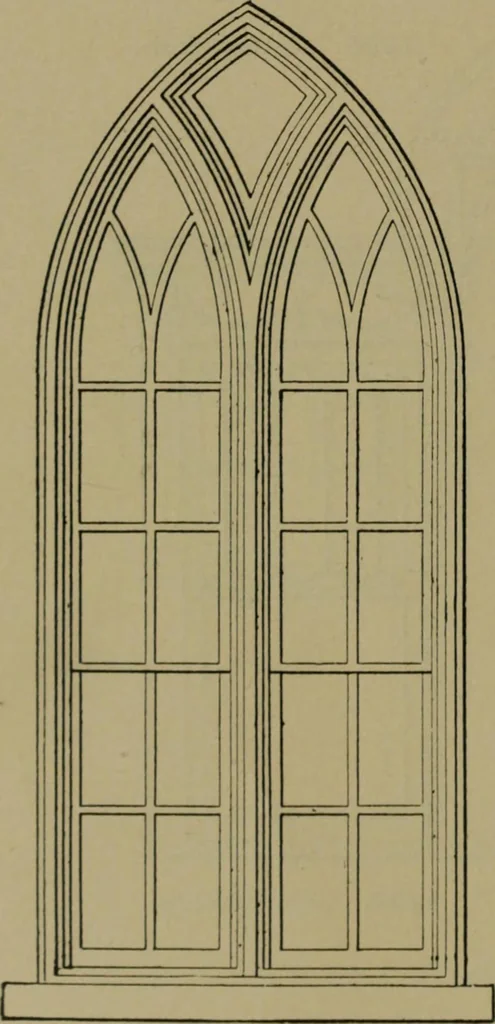 An illustration from Universal design book : containing official list prices of sash, doors and blinds ... official list prices of head, corner and base blocks ... official moulding book ... official list: window glass .., 1908, leaf 265