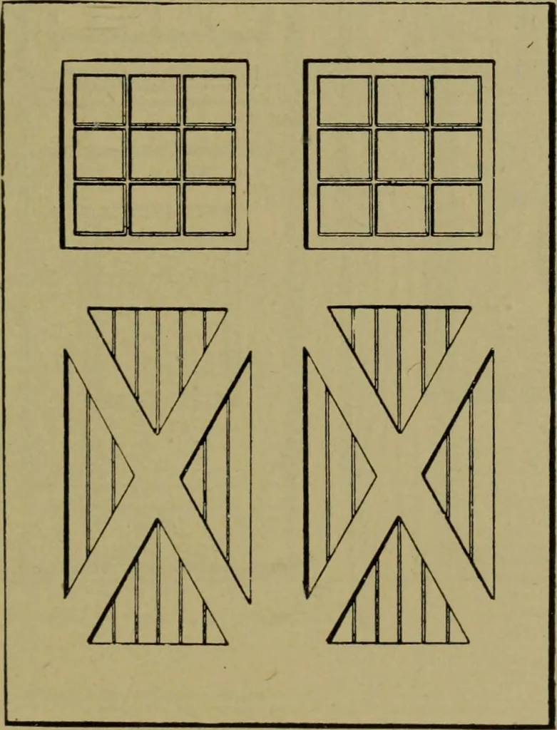 An illustration from Universal design book : containing official list prices of sash, doors and blinds ... official list prices of head, corner and base blocks ... official moulding book ... official list: window glass .., 1908, leaf 266