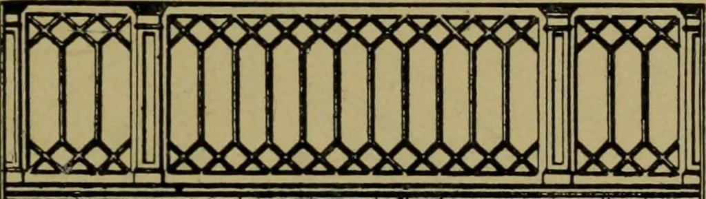 An illustration from Universal design book : containing official list prices of sash, doors and blinds ... official list prices of head, corner and base blocks ... official moulding book ... official list: window glass .., 1908, leaf 270