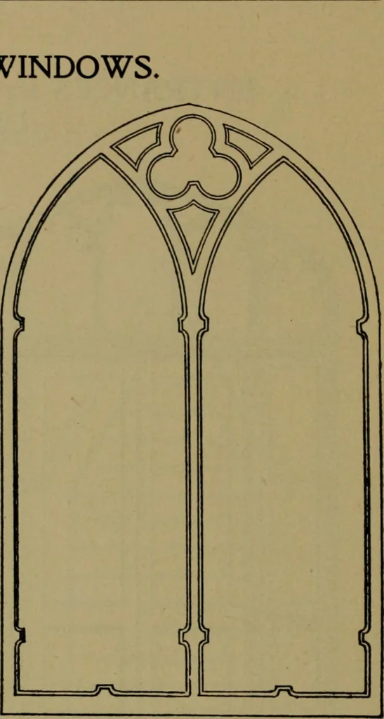 An illustration from Universal design book : containing official list prices of sash, doors and blinds ... official list prices of head, corner and base blocks ... official moulding book ... official list: window glass .., 1908, leaf 271