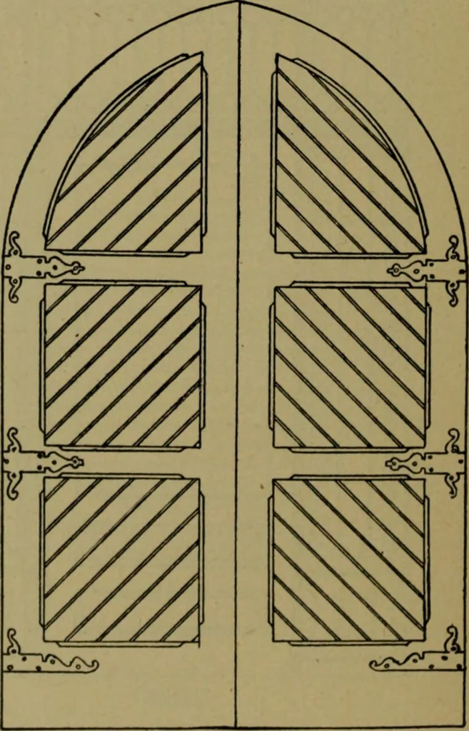 An illustration from Universal design book : containing official list prices of sash, doors and blinds ... official list prices of head, corner and base blocks ... official moulding book ... official list: window glass .., 1908, leaf 271
