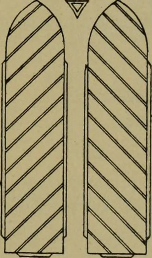 An illustration from Universal design book : containing official list prices of sash, doors and blinds ... official list prices of head, corner and base blocks ... official moulding book ... official list: window glass .., 1908, leaf 272