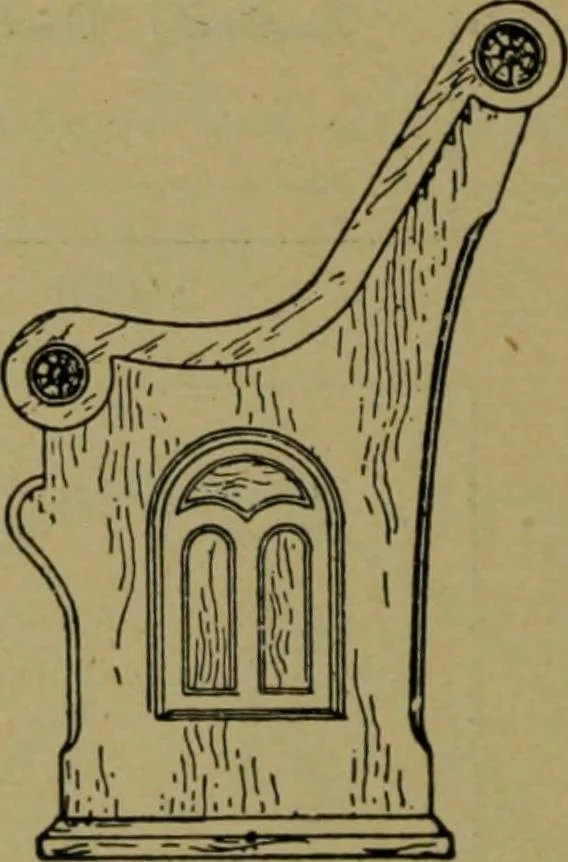 An illustration from Universal design book : containing official list prices of sash, doors and blinds ... official list prices of head, corner and base blocks ... official moulding book ... official list: window glass .., 1908, leaf 273