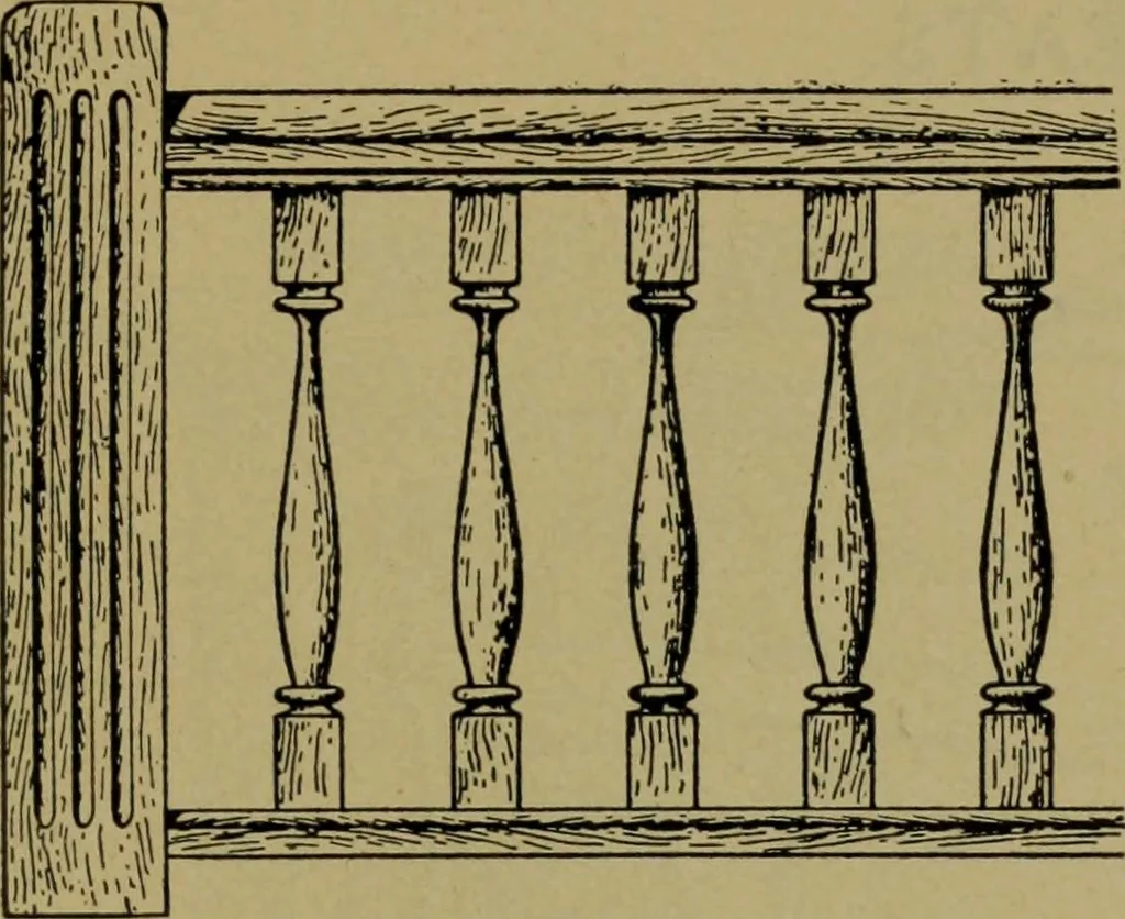 An illustration from Universal design book : containing official list prices of sash, doors and blinds ... official list prices of head, corner and base blocks ... official moulding book ... official list: window glass .., 1908, leaf 274