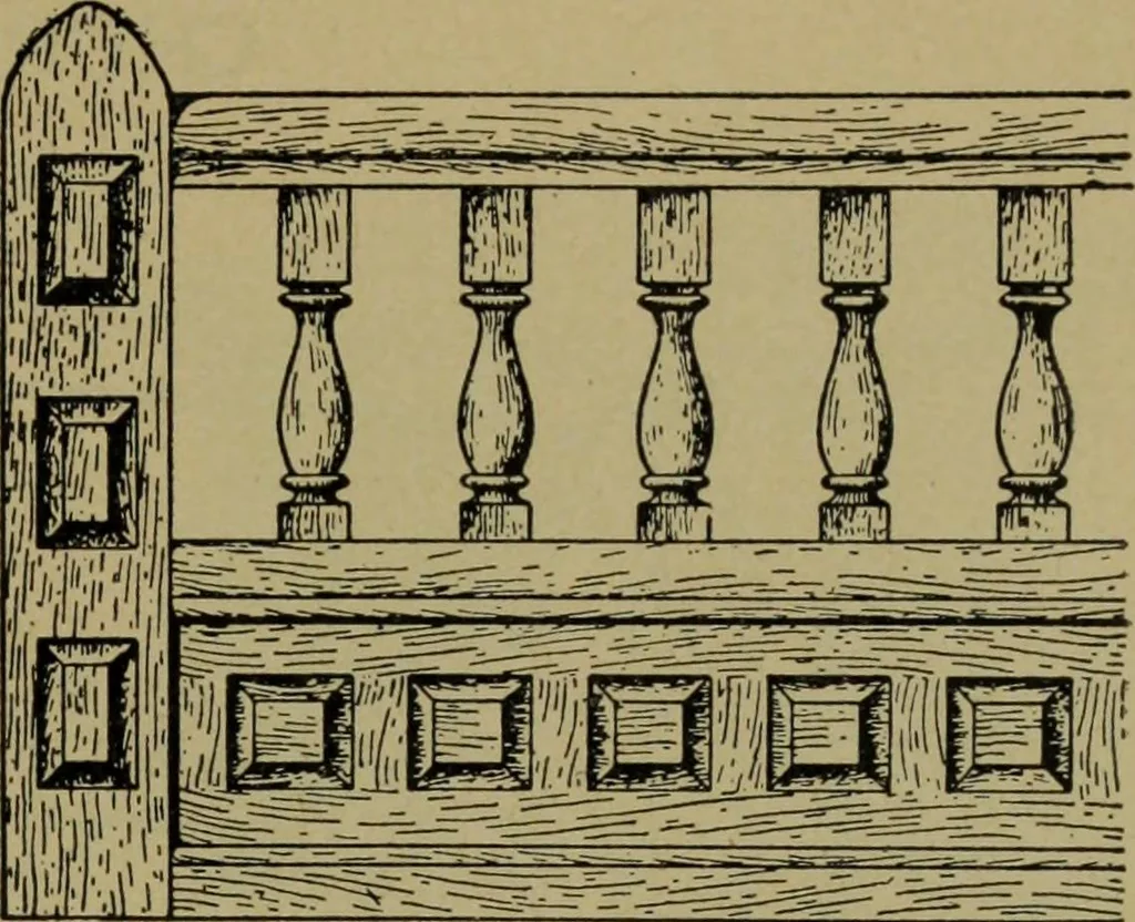 An illustration from Universal design book : containing official list prices of sash, doors and blinds ... official list prices of head, corner and base blocks ... official moulding book ... official list: window glass .., 1908, leaf 274