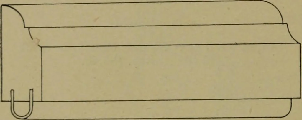 An illustration from Universal design book : containing official list prices of sash, doors and blinds ... official list prices of head, corner and base blocks ... official moulding book ... official list: window glass .., 1908, leaf 277