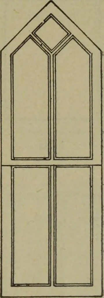 An illustration from Universal design book : containing official list prices of sash, doors and blinds ... official list prices of head, corner and base blocks ... official moulding book ... official list: window glass .., 1908, leaf 30