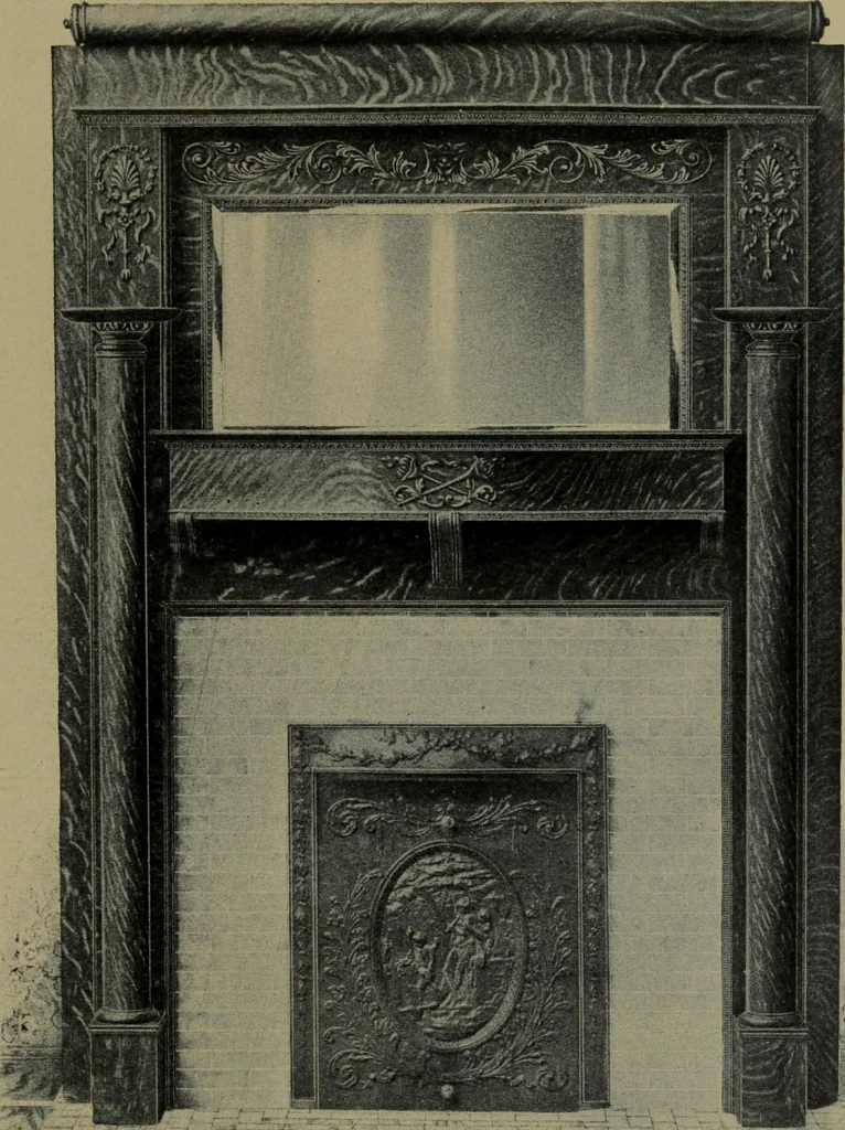 An illustration from Universal design book : containing official list prices of sash, doors and blinds ... official list prices of head, corner and base blocks ... official moulding book ... official list: window glass .., 1908, leaf 302