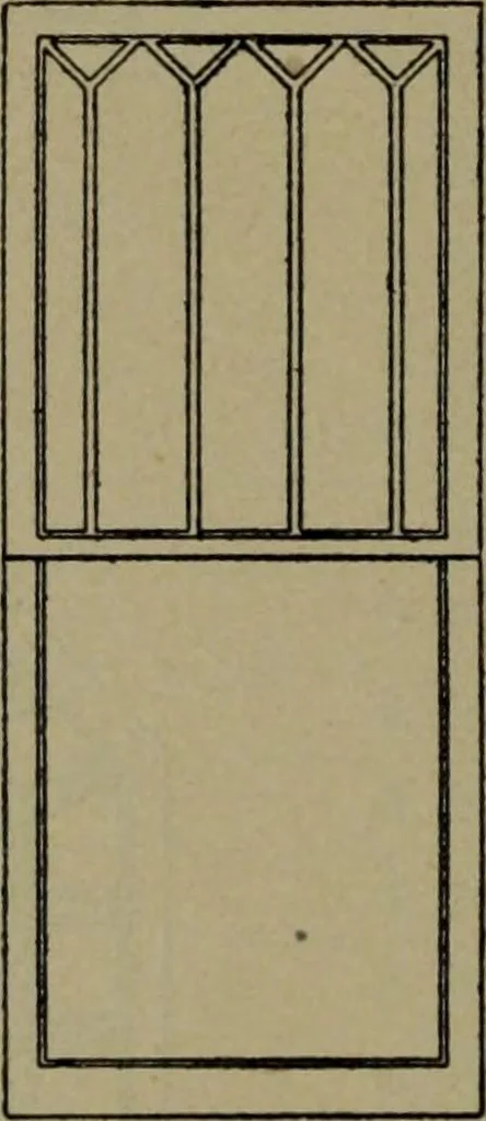 An illustration from Universal design book : containing official list prices of sash, doors and blinds ... official list prices of head, corner and base blocks ... official moulding book ... official list: window glass .., 1908, leaf 31