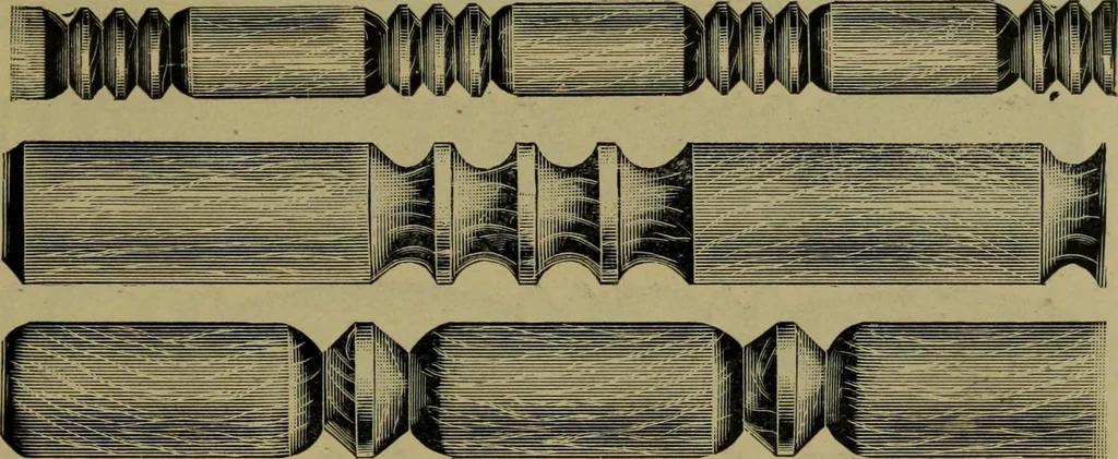 An illustration from Universal design book : containing official list prices of sash, doors and blinds ... official list prices of head, corner and base blocks ... official moulding book ... official list: window glass .., 1908, leaf 314