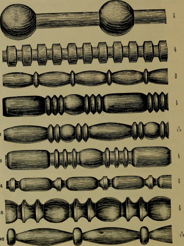 An illustration from Universal design book : containing official list prices of sash, doors and blinds ... official list prices of head, corner and base blocks ... official moulding book ... official list: window glass .., 1908, leaf 315