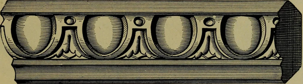 An illustration from Universal design book : containing official list prices of sash, doors and blinds ... official list prices of head, corner and base blocks ... official moulding book ... official list: window glass .., 1908, leaf 318