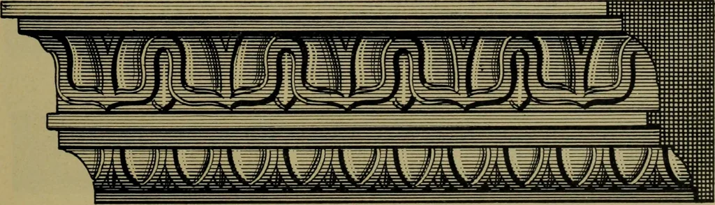 An illustration from Universal design book : containing official list prices of sash, doors and blinds ... official list prices of head, corner and base blocks ... official moulding book ... official list: window glass .., 1908, leaf 318
