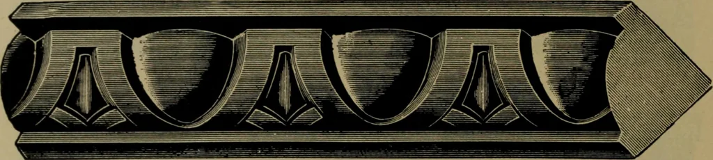 An illustration from Universal design book : containing official list prices of sash, doors and blinds ... official list prices of head, corner and base blocks ... official moulding book ... official list: window glass .., 1908, leaf 319