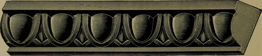 An illustration from Universal design book : containing official list prices of sash, doors and blinds ... official list prices of head, corner and base blocks ... official moulding book ... official list: window glass .., 1908, leaf 319