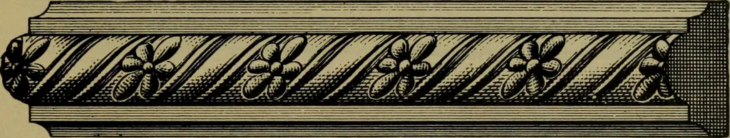 An illustration from Universal design book : containing official list prices of sash, doors and blinds ... official list prices of head, corner and base blocks ... official moulding book ... official list: window glass .., 1908, leaf 320
