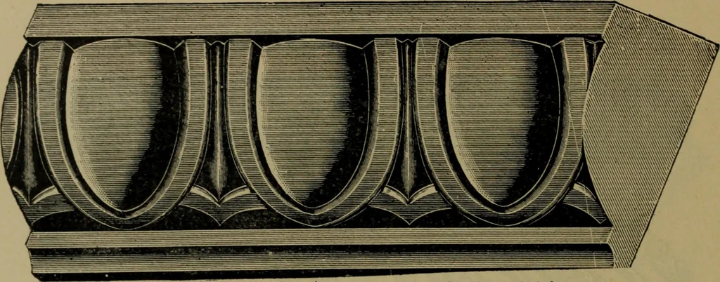 An illustration from Universal design book : containing official list prices of sash, doors and blinds ... official list prices of head, corner and base blocks ... official moulding book ... official list: window glass .., 1908, leaf 321