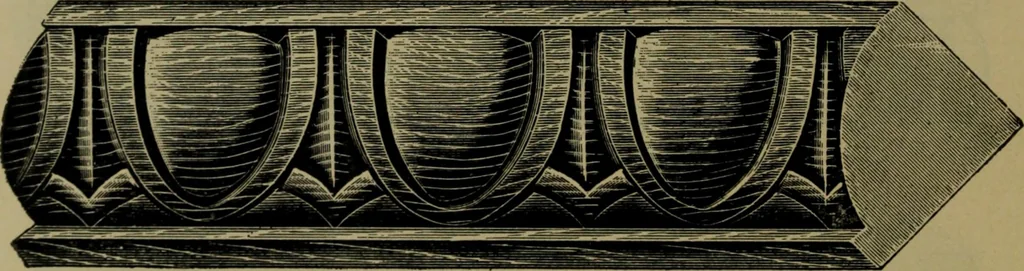 An illustration from Universal design book : containing official list prices of sash, doors and blinds ... official list prices of head, corner and base blocks ... official moulding book ... official list: window glass .., 1908, leaf 321