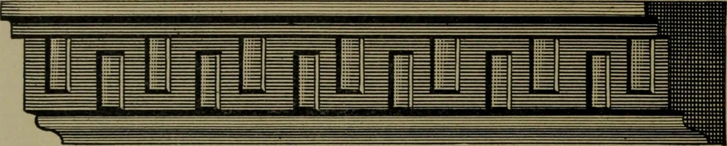 An illustration from Universal design book : containing official list prices of sash, doors and blinds ... official list prices of head, corner and base blocks ... official moulding book ... official list: window glass .., 1908, leaf 323