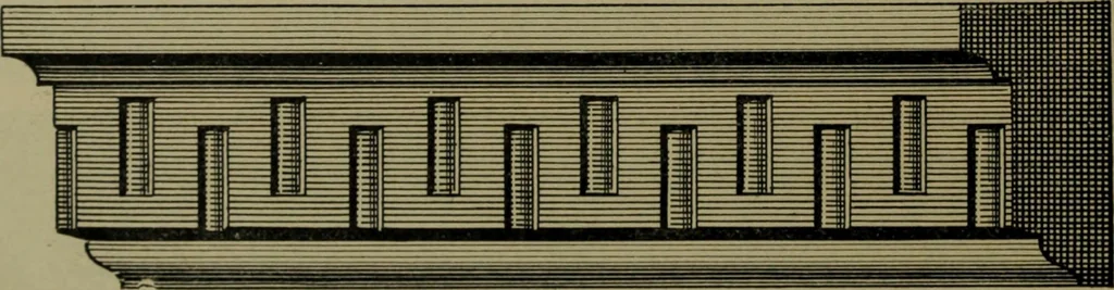 An illustration from Universal design book : containing official list prices of sash, doors and blinds ... official list prices of head, corner and base blocks ... official moulding book ... official list: window glass .., 1908, leaf 323