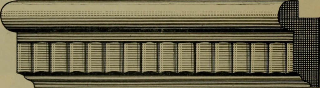 An illustration from Universal design book : containing official list prices of sash, doors and blinds ... official list prices of head, corner and base blocks ... official moulding book ... official list: window glass .., 1908, leaf 323