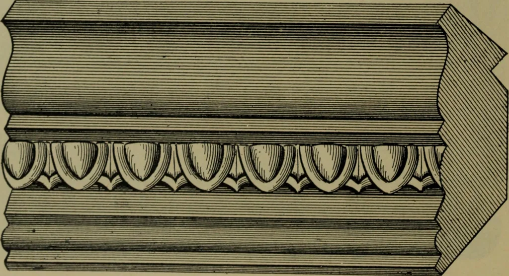 An illustration from Universal design book : containing official list prices of sash, doors and blinds ... official list prices of head, corner and base blocks ... official moulding book ... official list: window glass .., 1908, leaf 327