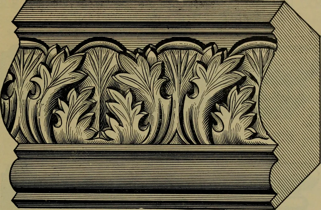 An illustration from Universal design book : containing official list prices of sash, doors and blinds ... official list prices of head, corner and base blocks ... official moulding book ... official list: window glass .., 1908, leaf 328