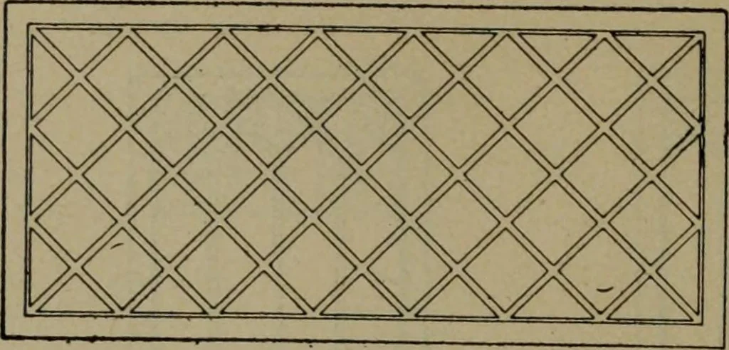 An illustration from Universal design book : containing official list prices of sash, doors and blinds ... official list prices of head, corner and base blocks ... official moulding book ... official list: window glass .., 1908, leaf 33