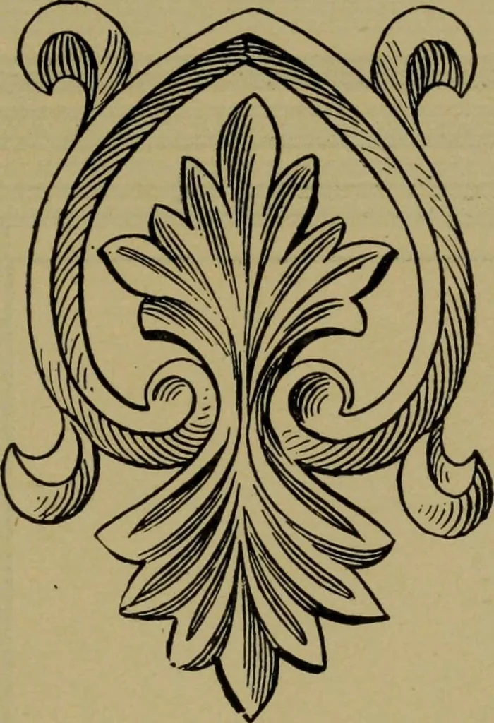 An illustration from Universal design book : containing official list prices of sash, doors and blinds ... official list prices of head, corner and base blocks ... official moulding book ... official list: window glass .., 1908, leaf 334