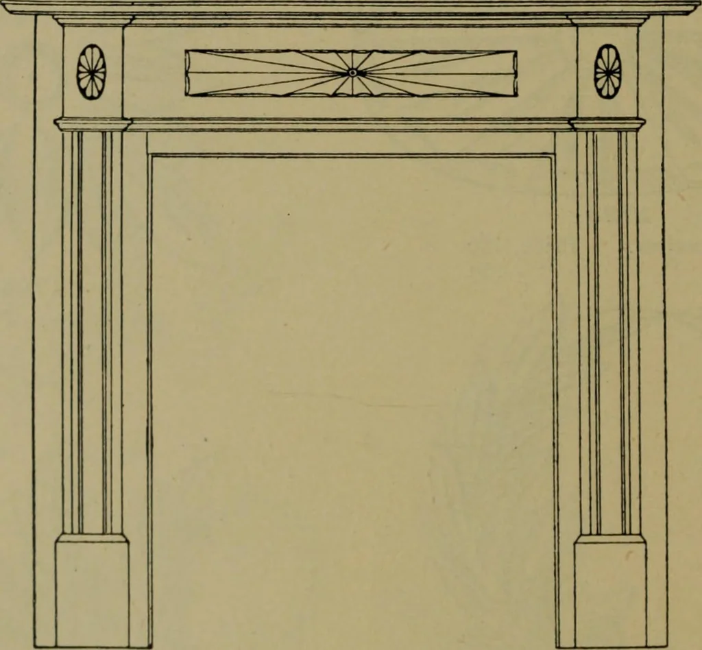 An illustration from Universal design book : containing official list prices of sash, doors and blinds ... official list prices of head, corner and base blocks ... official moulding book ... official list: window glass .., 1908, leaf 335