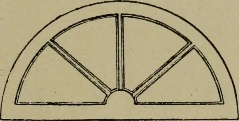 An illustration from Universal design book : containing official list prices of sash, doors and blinds ... official list prices of head, corner and base blocks ... official moulding book ... official list: window glass .., 1908, leaf 34
