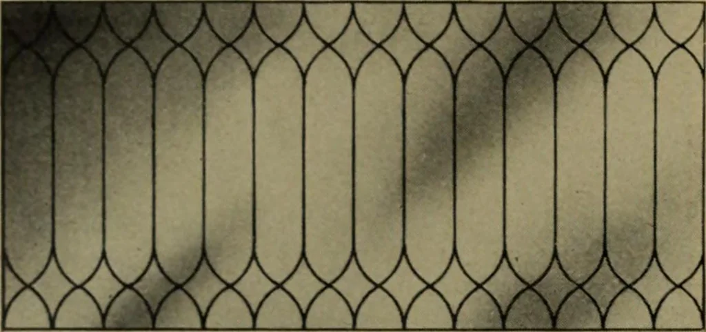 An illustration from Universal design book : containing official list prices of sash, doors and blinds ... official list prices of head, corner and base blocks ... official moulding book ... official list: window glass .., 1908, leaf 377