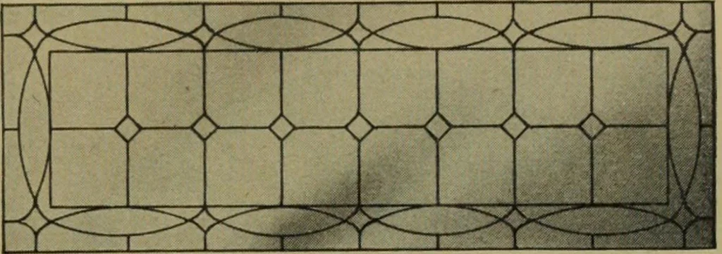 An illustration from Universal design book : containing official list prices of sash, doors and blinds ... official list prices of head, corner and base blocks ... official moulding book ... official list: window glass .., 1908, leaf 378