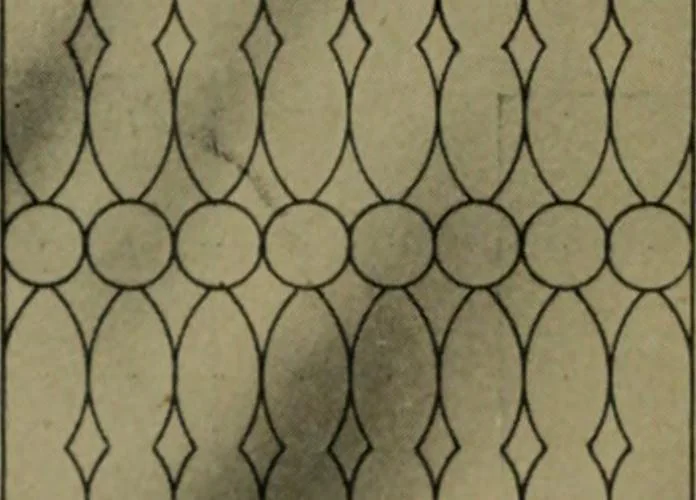 An illustration from Universal design book : containing official list prices of sash, doors and blinds ... official list prices of head, corner and base blocks ... official moulding book ... official list: window glass .., 1908, leaf 379