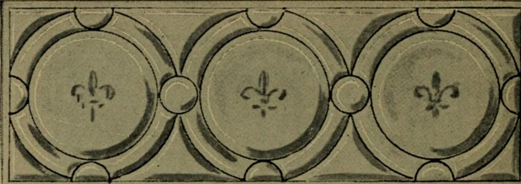 An illustration from Universal design book : containing official list prices of sash, doors and blinds ... official list prices of head, corner and base blocks ... official moulding book ... official list: window glass .., 1908, leaf 385
