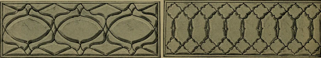 An illustration from Universal design book : containing official list prices of sash, doors and blinds ... official list prices of head, corner and base blocks ... official moulding book ... official list: window glass .., 1908, leaf 385